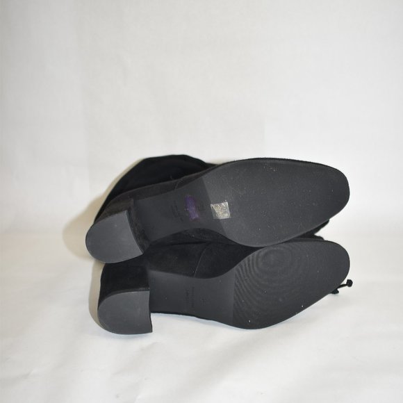 STUART WEITZMAN Genna Suede Over The Knee Boots BLACK SUEDE 9 (SE40) - Picture 7 of 9